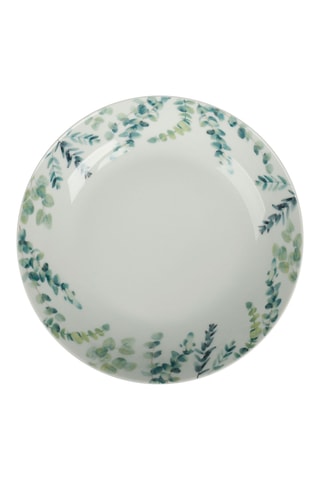 6 assiettes creuses en porcelaine Nature Botanique - 20,7 cm