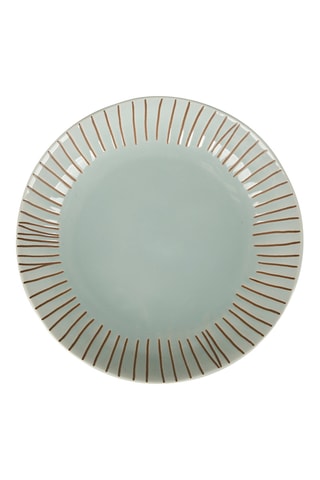 6 assiettes creuses en grès Calabran - 20,5 cm