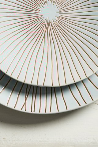 6 assiettes creuses en grès Calabran - 20,5 cm