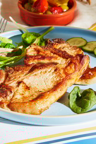 6 assiettes à dessert en grès Calanques - 21 cm - Modèle aléatoire