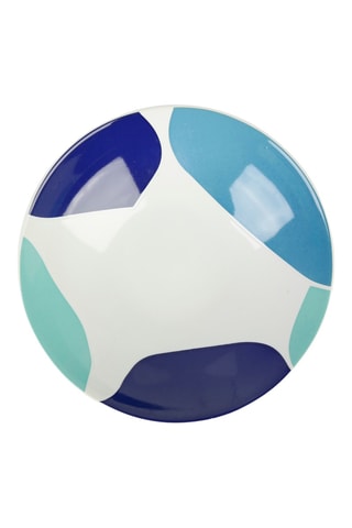 6 assiettes creuses en grès Arty - 19 cm - Modèle aléatoire