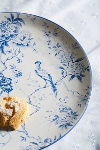 6 assiettes creuses en grès Peacock - 20 cm