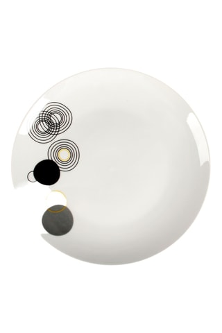 6 assiettes plates en porcelaine - 26,5 cm