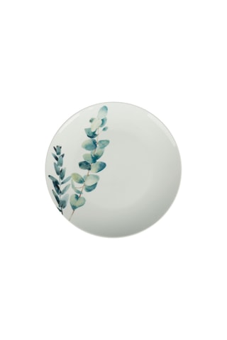 6 assiettes plates en porcelaine Nature Botanique - 26,5 cm