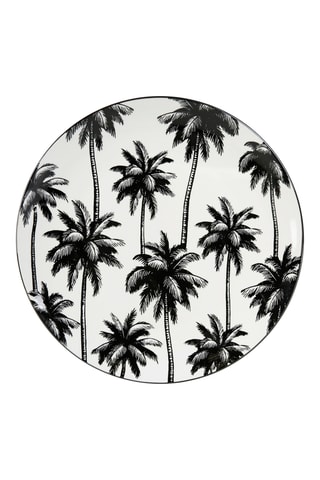 6 assiettes plates en porcelaine Tropichic - 26,5 cm