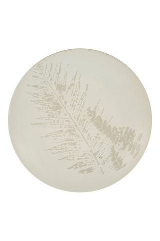 6 assiettes plates en grès Fougere - 26 cm