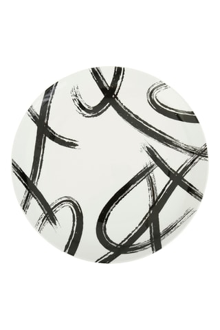 6 assiettes plates en porcelaine L'art Du Geste - 26,5 cm
