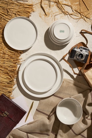 6 assiettes plates en porcelaine Tetouan - 27 cm