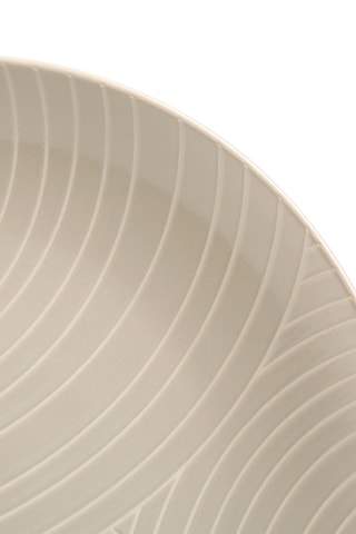 6 assiettes plates en grès Murmure Graphique - 27 cm