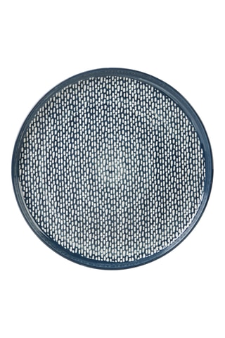 6 assiettes plates en grès Suivez l'artiste - 27 cm