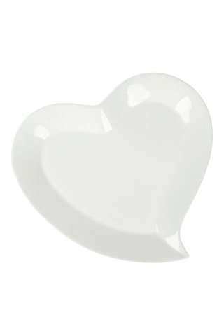 6 assiettes en porcelaine Cœur - 29 x 2,5 x 26 cm