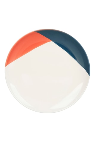 6 assiettes plates en grès Elan - 27 cm