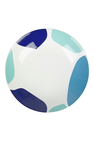 6 assiettes creuses en grès Arty - 25 cm - Modèle aléatoire