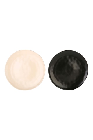 6 assiettes plates en grès Bardenas - 27,5 cm - Modèle aléatoire