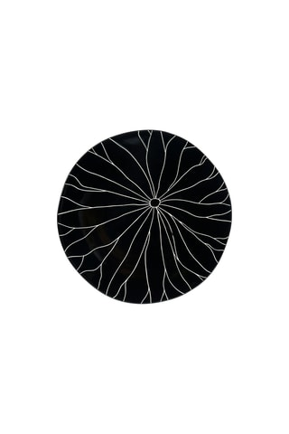 6 assiettes plates en grès Dahlia - 27 cm