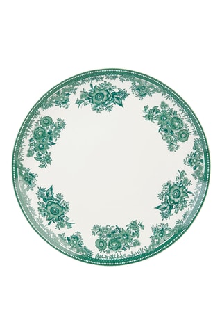 6 assiettes plates en grès Toile de printemps - 27,5 cm