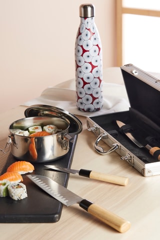 3 couteaux en acier inoxydable et bois Maiko