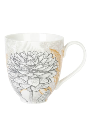 6 mugs en porcelaine Gravures Colorees - 35 cl