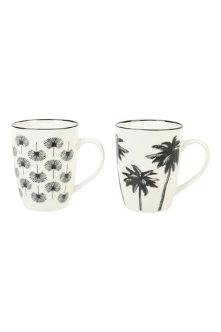 6 mugs en porcelaine Tropichic - 38 cl - Modèle aléatoire