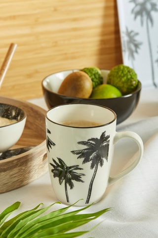 6 mugs en porcelaine Tropichic - 38 cl - Modèle aléatoire