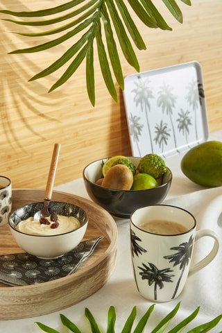 6 mugs en porcelaine Tropichic - 38 cl - Modèle aléatoire