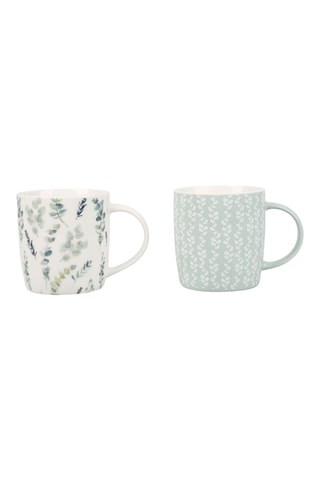 6 mugs en New Bone China Nature Botanique - 35 cl - Modèle aléatoire