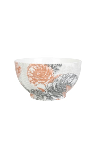 4 bols en porcelaine Gravures Colorées - 55 cl