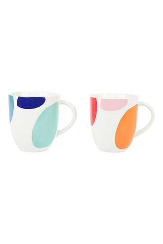 6 mugs en grès Arty - 35 cl - Modèle aléatoire