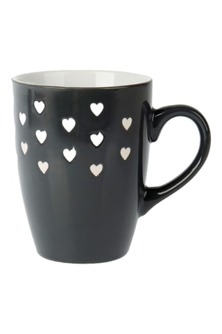 4 mugs en grès Cœur - 32 cl