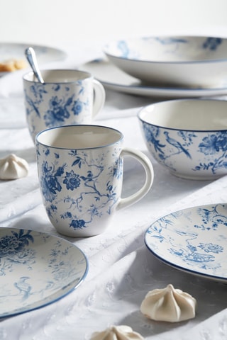 6 mugs en grès Peacock - 30 cl