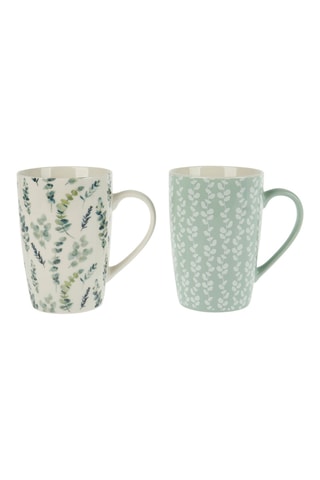 6 mugs en New Bone China Nature Botanique - 45 cl - Modèle aléatoire