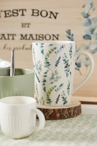 6 mugs en New Bone China Nature Botanique - 45 cl - Modèle aléatoire