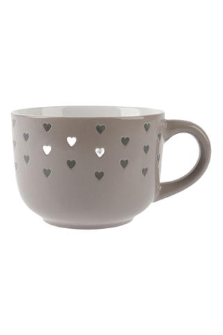 4 bols jumbo en grès Cœur - 44 cl