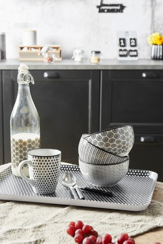 4 bols en grès Vacio - 65 cl - Modèle aléatoire