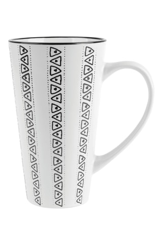 6 mugs en grès Ethnique - 55 cl