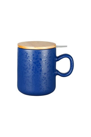 Tisanière en grès, acier inoxydable et pin Minuit - 45 cl