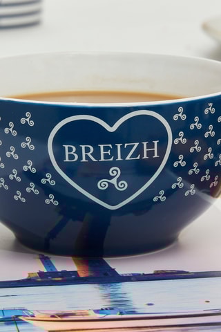 6 bols en grès Bretagne - 68 cl - Modèle aléatoire