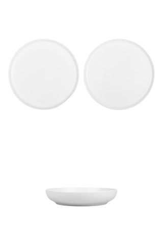 6 assiettes plates, 6 assiettes à dessert et 6 assiettes creuses - Gamme Nordic