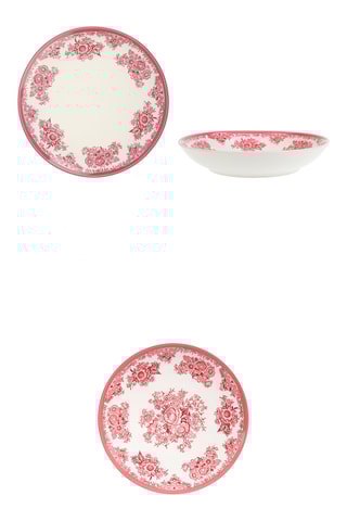 6 assiettes plates, 6 assiettes creuses et 6 assiettes à dessert - Gamme Toile de Printemps