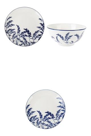 12 assiettes plates, 12 assiettes à dessert et 6 bols - Gamme Ichika