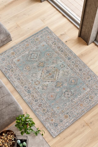 Vloerkleed Parma - Blauw en Beige