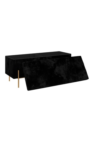 Banco-baú - Preto e dourado