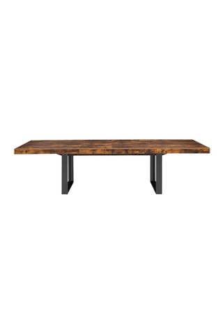 Mesa de jantar extensível Brixton - Imitação de madeira e preto