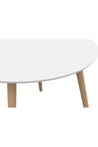 Mesa de jantar Stacy - Branco e natural