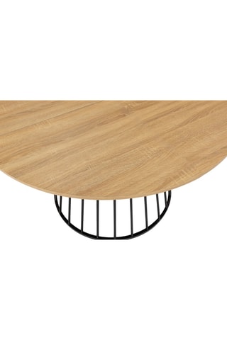 Mesa de jantar Adelle - Imitação de madeira e preto