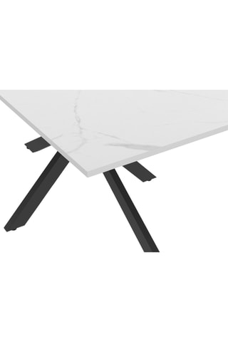 Mesa de refeição Glam - Imitação de mármore e preto