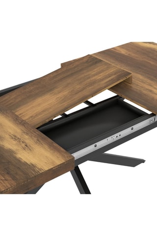 Mesa de refeição extensível Eliza - Imitação madeira e preto
