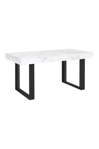 Mesa extensível Brixton - Branco e preto