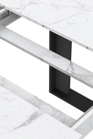 Mesa extensível Brixton - Branco e preto