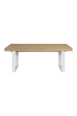 Mesa extensível Brixton - Imitação de madeira e branco